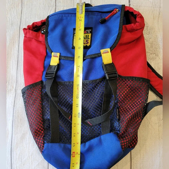 Ultimate Trail Pals Vintage Retro 1990's Outdoor Backpack Blue Red ☆Rare☆ - Picture 10 of 11